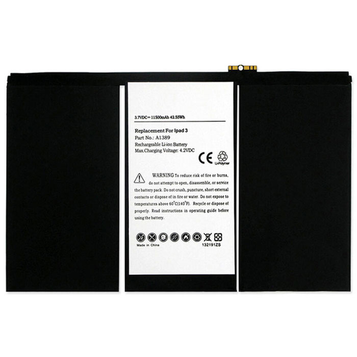 Recambio de batería de la tableta APPLE iPad 3 A1430 4G/Cellular 